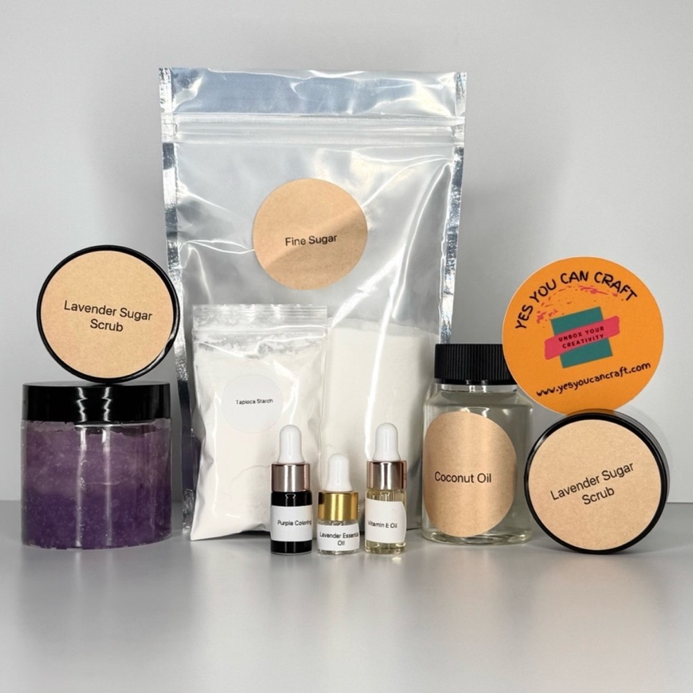 New DIY Sugar Scrub Making Kit- Lavender